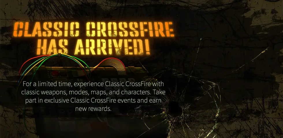 Image showing classic Crossfire graphic style showcasing one of three rotating classic character models