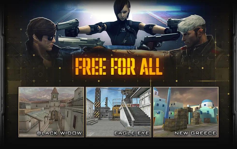 Free For All mode art and maps