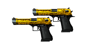 Dual D Eagle-Yellow Skull