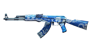 AK-47-Blue Silver Dragon