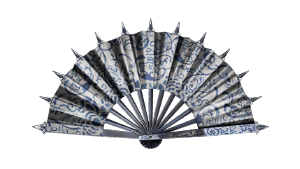 War Fan Blue Pottery