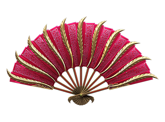 War Fan-Scarlet Flame